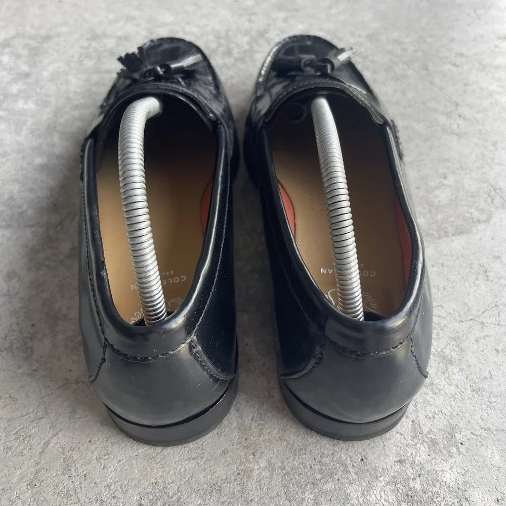 Cole Haan Black Leather Tassel Loafers Mens Size 10